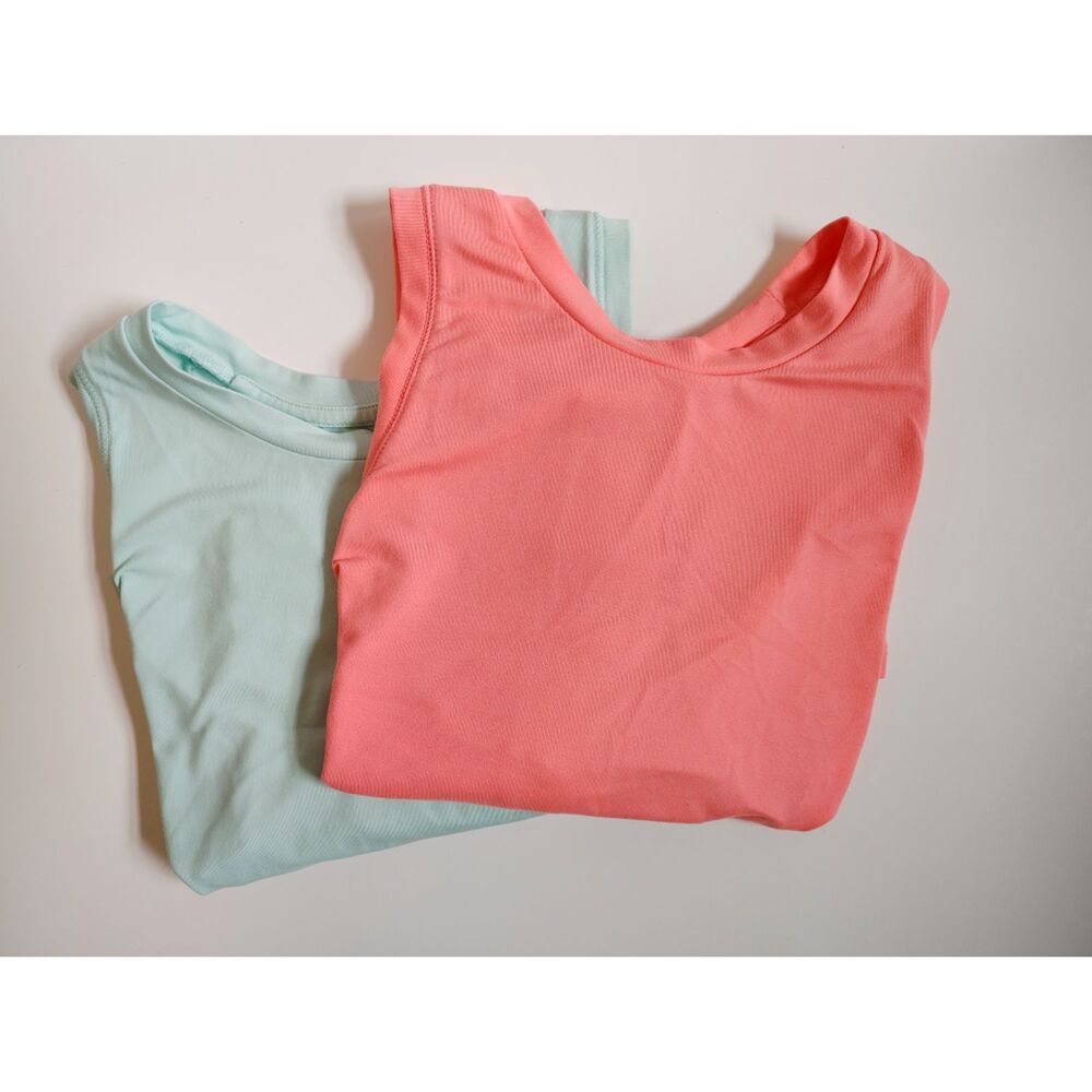 NWOT All in Motion Tank Top Bundle Coral Mint Athleisure Workout Yoga Lot of 2